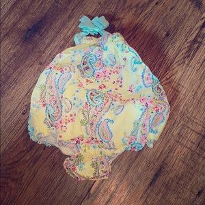 0-3 month girls romper